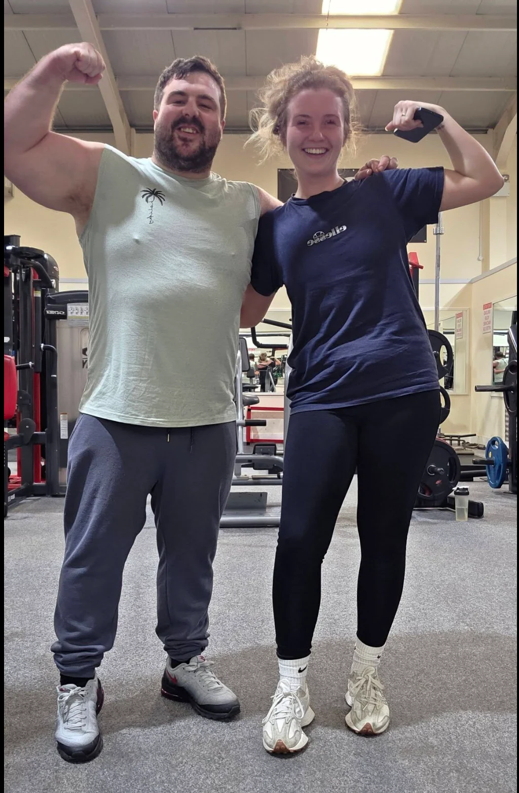 Kurt and a client in the gym